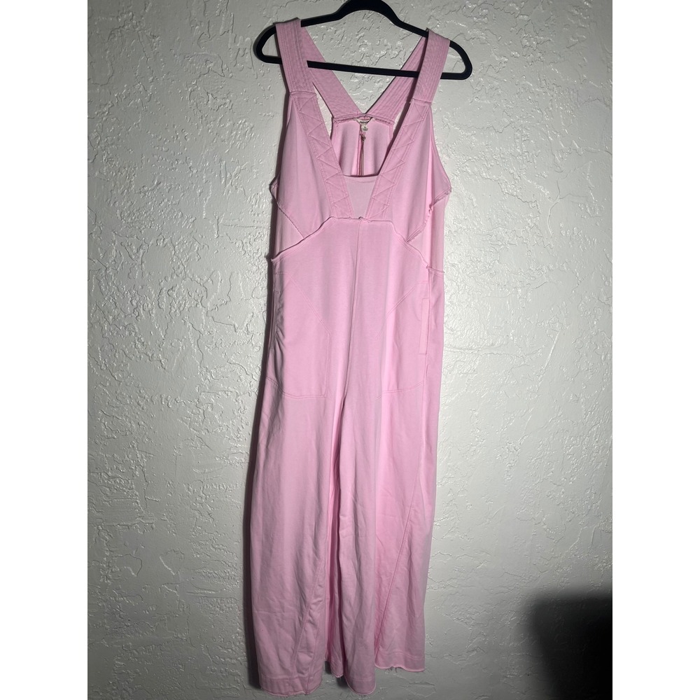 NWT Blue Velvet Pink Wide Leg Overalls Jumpsuit Size XL Boho Casual